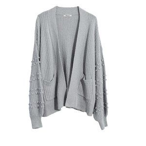 NWT Madewell Grey Bobble Cardigan Sweater XS